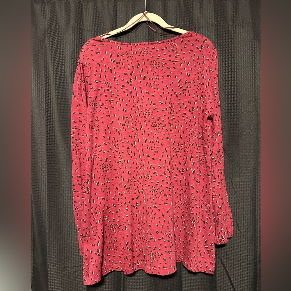 NEW Fat Face Cheetah Print Tunic Top Red Size US 10 (M) - Picture 7 of 8